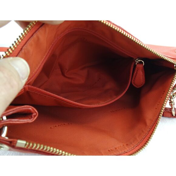 Coach Charley Crossbody Handbag | Orange Leather, F33521, Horse & Carriage - Picture 6 of 10
